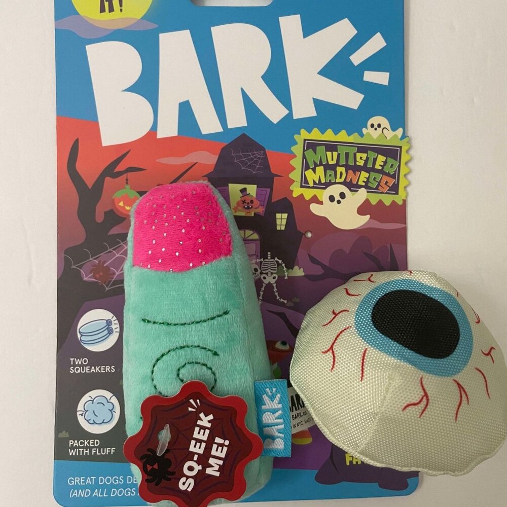 BARK Halloween Muttster Madness Spooky Party Favors Dog Plush Toy